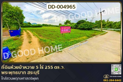 ที่ดินห้วยป่าหวาย 5 ไร่ 255 ตร.ว.พระพุทธบาท สระบุรี ใกล้สวนพฤกษศาสตร์พุแค