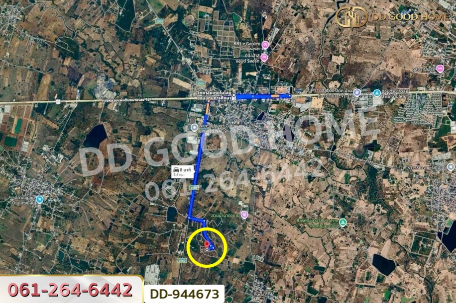 ที่ดินบ้านทุ่ม 75.1 ตร.ว. ขอนแก่น ใกล้วิทยาลัยเทคโนโลยีขอนแก่นการศึกษา-8