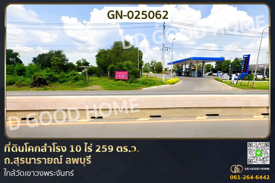 ที่ดินโคกสำโรง 10 ไร่ 259 ตร.ว. ถ.สุรนารายณ์ ลพบุรี ใกล้วัดเขาวงพระจันทร์-1