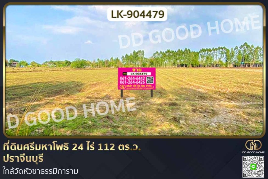ที่ดินศรีมหาโพธิ 24 ไร่ 112 ตร.ว. ปราจีนบุรี ใกล้วัดหัวซาธรรมิการาม-1