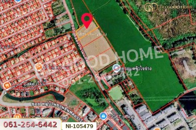 ที่ดินบางคูวัต ติดคลองหนามแดง 1 ไร่ 226.7 ตร.ว. ปทุมธานี ใกล้สำนักงานเทศบาลตำบลบางเดื่อ