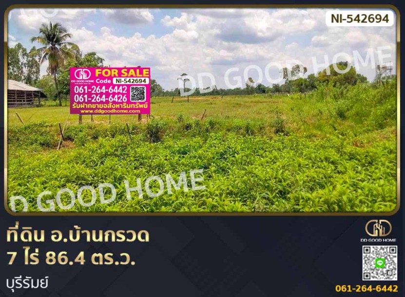 ที่ดิน อ.บ้านกรวด 7 ไร่ 86.4 ตร.ว. บุรีรัมย์-1