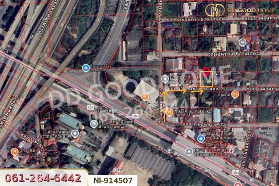 ที่ดินบางกะปิ 171.6 ตร.ว. ซ.รามอินทรา 57 แยก 2 (หมู่บ้านสวัสดิการนายทหาร) ใกล้ MRT สถานีวัชรพล-9