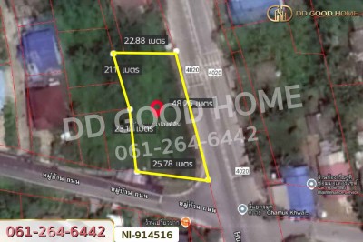 ที่ดินปากพนัง 213.8 ตร.ว. สี่แยกจมูกควาย นครศรีธรรมราช ใกล้ตลาดย้อนยุคปากพนัง‬