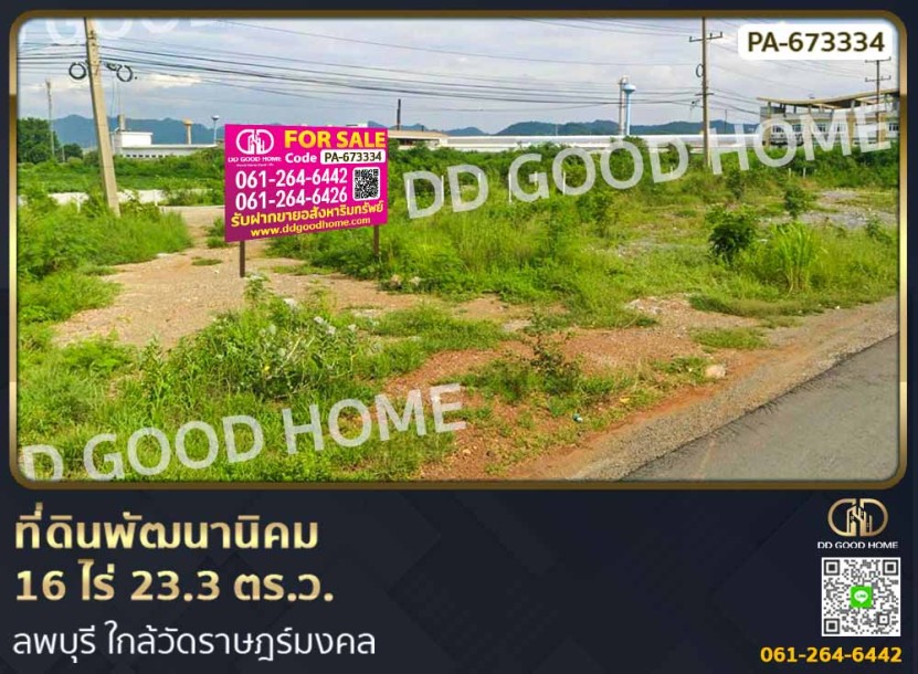 ที่ดินพัฒนานิคม 16 ไร่ 23.3 ตร.ว. ลพบุรี ใกล้วัดราษฎร์มงคล-1