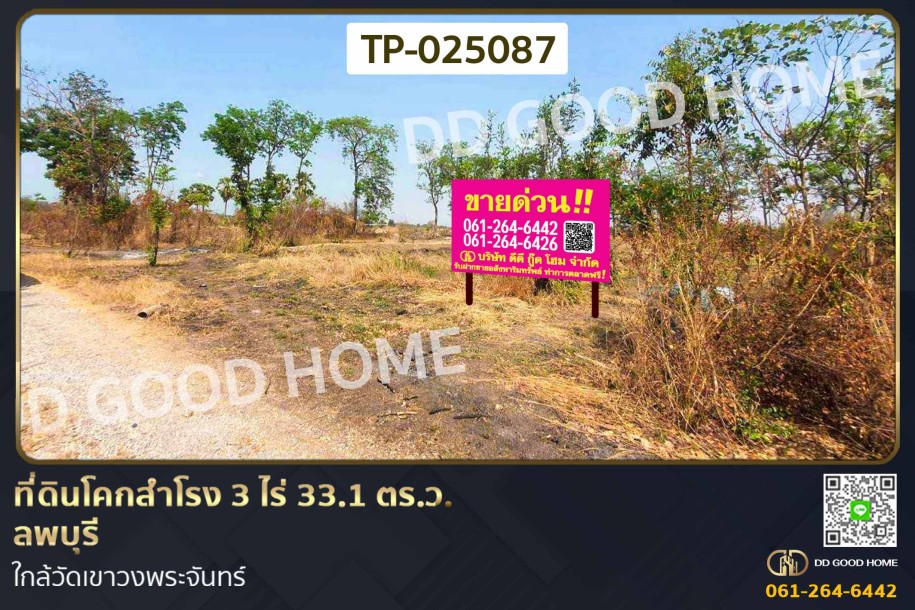 ที่ดินโคกสำโรง 3 ไร่ 33.1 ตร.ว. ลพบุรี ใกล้วัดเขาวงพระจันทร์-1