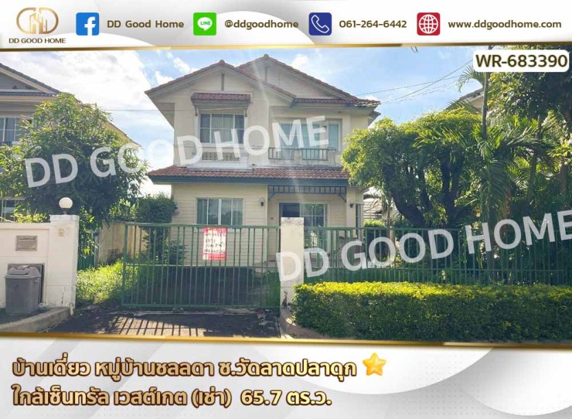 ❌SOLD OUT❌บ้านเดี่ยว หมู่บ้านชลลดา ซ.วัดลาดปลาดุก ใกล้เซ็นทรัล เวสต์เกต (เช่า)-1