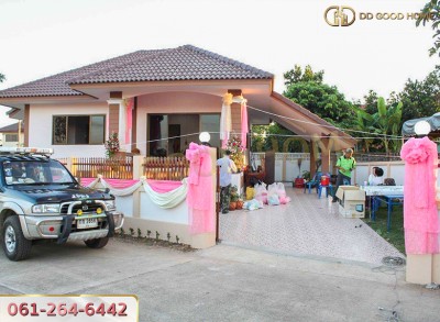 บ้านเดี่ยว ชั้นเดียวยกสูง มบ.พี.ที. แลนด์ ใกล้ตัวเมืองน่าน เฟอร์ครบ พร้อมอยู่