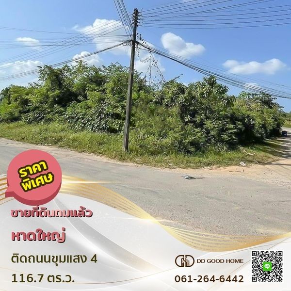 ขายที่ดิน 116.7 ตารางวา อำเภอหาดใหญ่ จังหวัดสงขลา 💥ราคาพิเศษ💥-1