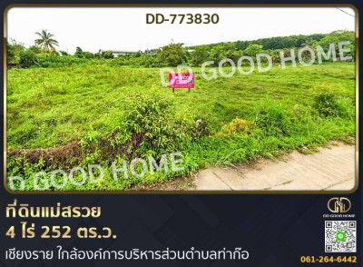 ที่ดินแม่สรวย 4 ไร่ 252 ตร.ว. เชียงราย ใกล้องค์การบริหารส่วนตำบลท่าก๊อ-1