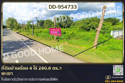ที่ดินบ้านต๋อม 4 ไร่ 280.8 ตร.ว พะเยา ใกล้สถาบันวิทยาการจัดการแห่งแปซิฟิค-1