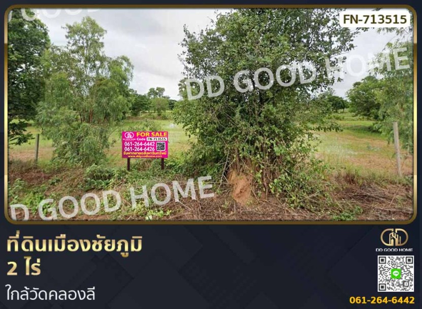 ที่ดินเมืองชัยภูมิ 2 ไร่ ใกล้วัดคลองลี-1