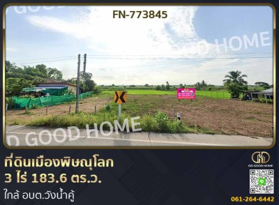 ที่ดินเมืองพิษณุโลก 3 ไร่ 183.6 ตร.ว. ใกล้ อบต.วังน้ำคู้-1