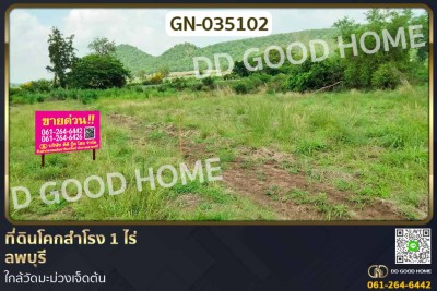 ที่ดินโคกสำโรง 1 ไร่ ลพบุรี ใกล้วัดมะม่วงเจ็ดต้น.