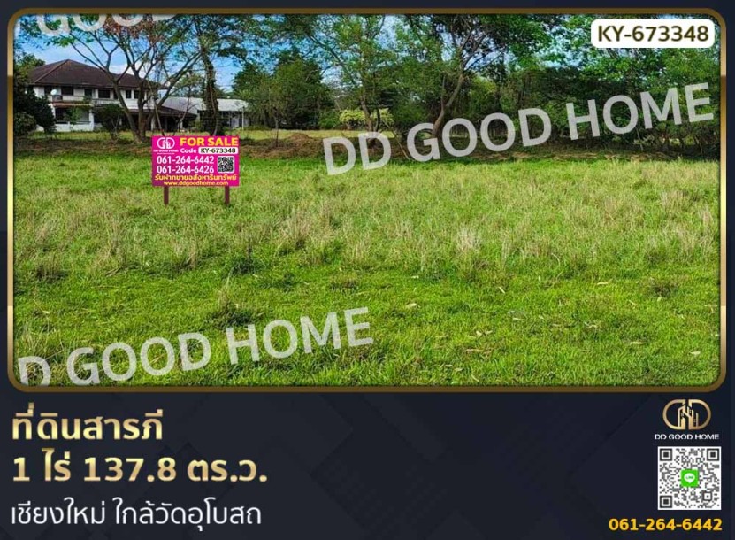 ที่ดินสารภี 1 ไร่ 137.8 ตร.ว. เชียงใหม่ ใกล้วัดอุโบสถ-1