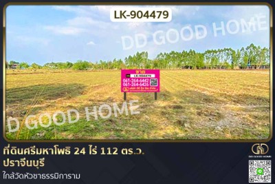 ที่ดินศรีมหาโพธิ 24 ไร่ 112 ตร.ว. ปราจีนบุรี ใกล้วัดหัวซาธรรมิการาม-1