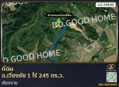 ที่ดิน อ.เวียงชัย 1 ไร่ 245 ตร.ว. เชียงราย-1