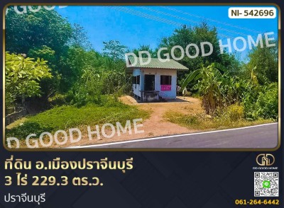 ที่ดิน อ.เมืองปราจีนบุรี 3 ไร่ 229.3 ตร.ว. ปราจีนบุรี-1