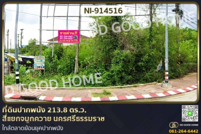 ที่ดินปากพนัง 213.8 ตร.ว. สี่แยกจมูกควาย นครศรีธรรมราช ใกล้ตลาดย้อนยุคปากพนัง‬-1
