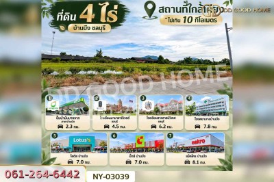 ที่ดินบ้านบึง 4 ไร่ ชลบุรี ใกล้โรงเรียนนานาชาติเวลส์ สาขาชลบุรี-10