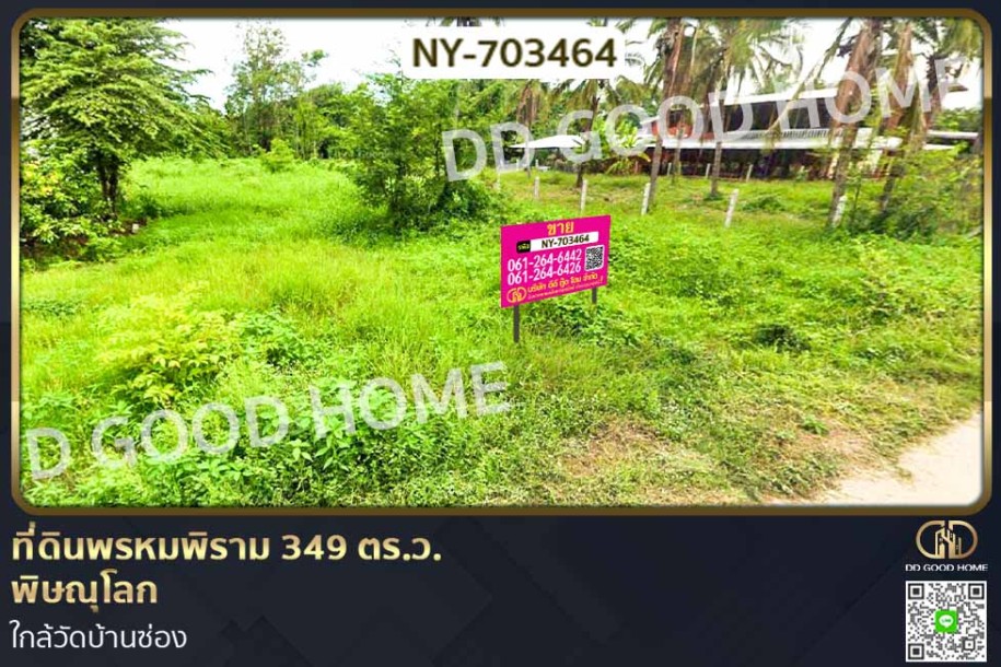 ที่ดินพรหมพิราม 349 ตร.ว. พิษณุโลก ใกล้วัดบ้านซ่อง-1