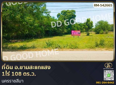 ที่ดิน อ.ขามสะแกแสง 1ไร่ 108 ตร.ว. นครราชสีมา-1