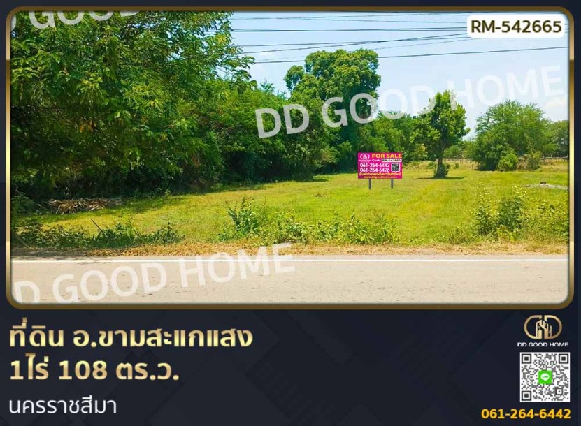 ที่ดิน อ.ขามสะแกแสง 1ไร่ 108 ตร.ว. นครราชสีมา-1