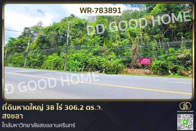 ที่ดินหาดใหญ่ 38 ไร่ 306.2 ตร.ว. สงขลา ใกล้มหาวิทยาลัยสงขลานครินทร์-1