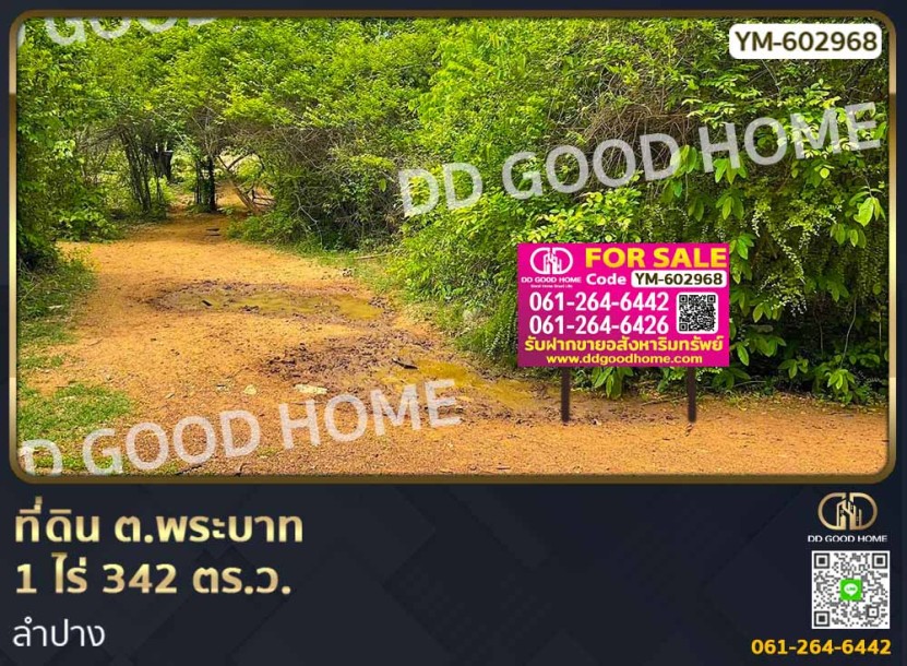 ที่ดิน ต.พระบาท 1 ไร่ 342 ตร.ว. ลำปาง-1