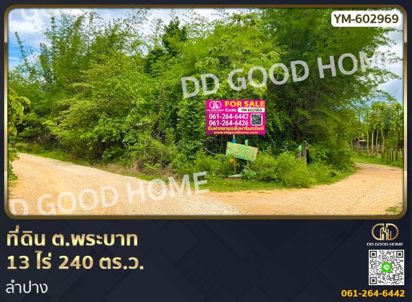 ที่ดิน ต.พระบาท 13 ไร่ 240 ตร.ว. ลำปาง-1